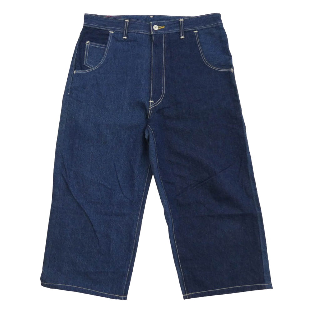 Levi's リーバイス A1098-0001 RED レッド CROPPED WIDE LEG クロップド ワイド デニム パンツ インディゴブルー系 34【中古】