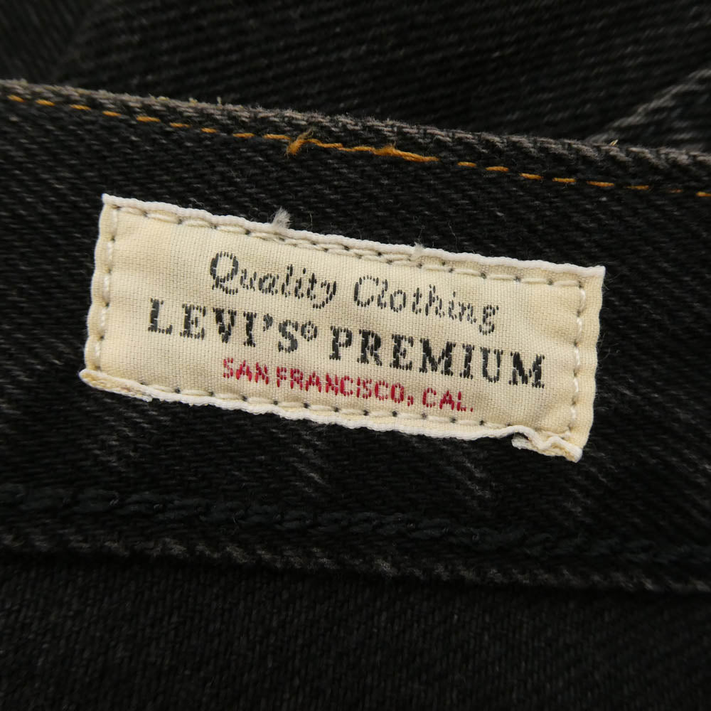 Levi's リーバイス 000LO-0002 PREMIUM 555 リラックス ストレート デニム パンツ W34 ブラック系 W34 L32【中古】