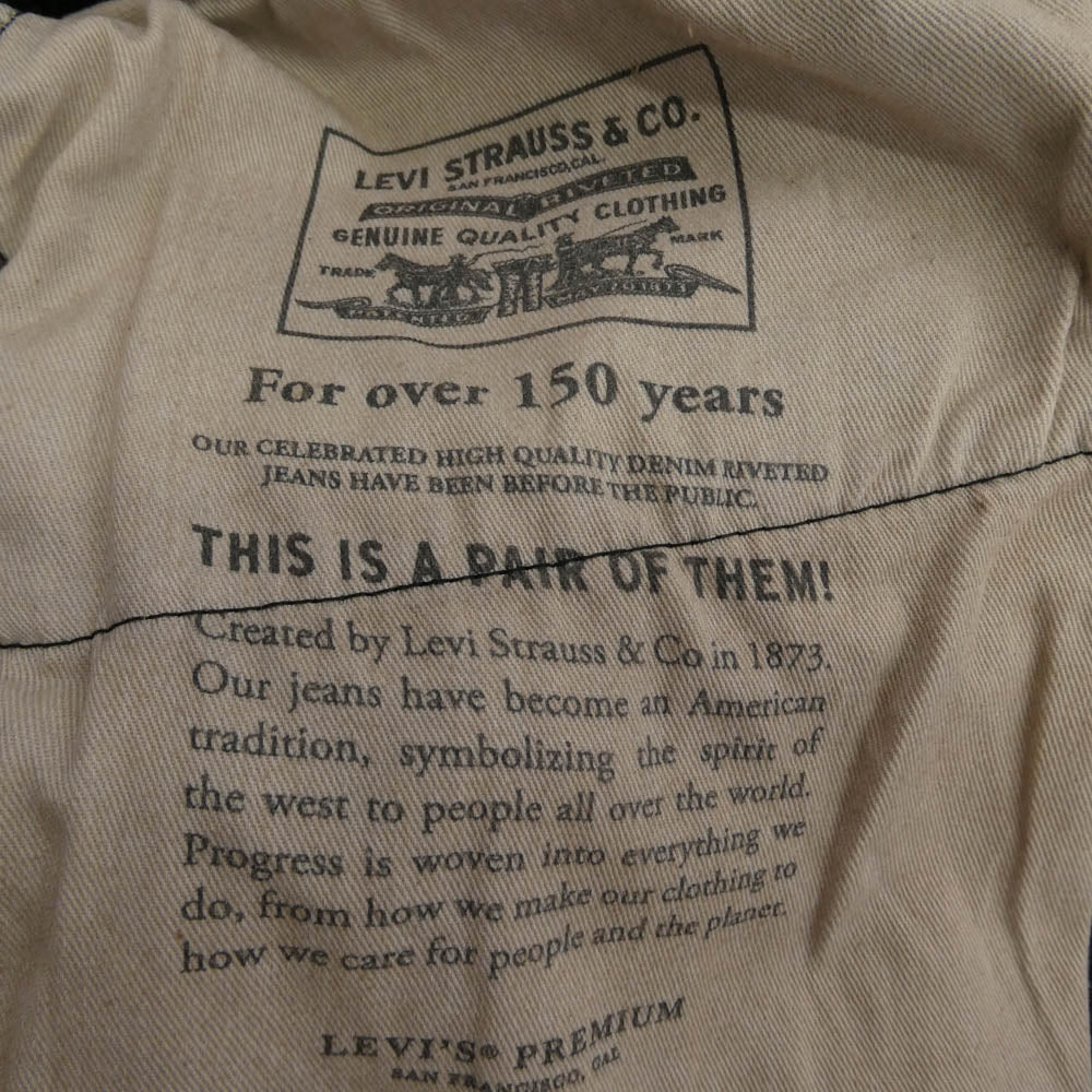 Levi's リーバイス 000LO-0002 PREMIUM 555 リラックス ストレート デニム パンツ W34 ブラック系 W34 L32【中古】