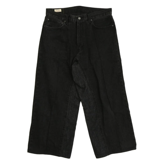 Levi's リーバイス 000LO-0002 PREMIUM 555 リラックス ストレート デニム パンツ W36 ブラック系 W36 L32【中古】