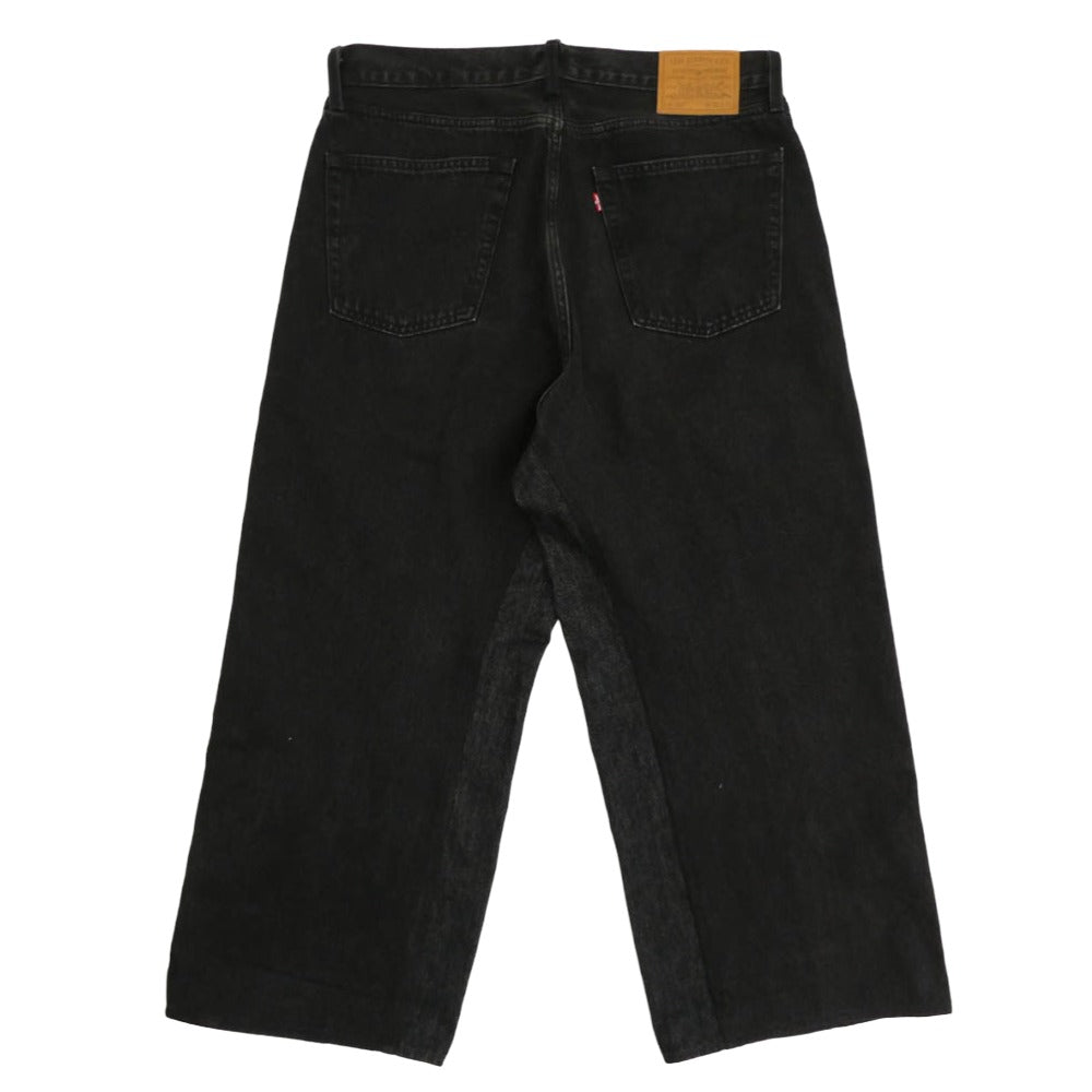 Levi's リーバイス 000LO-0002 PREMIUM 555 リラックス ストレート デニム パンツ W36 ブラック系 W36 L32【中古】