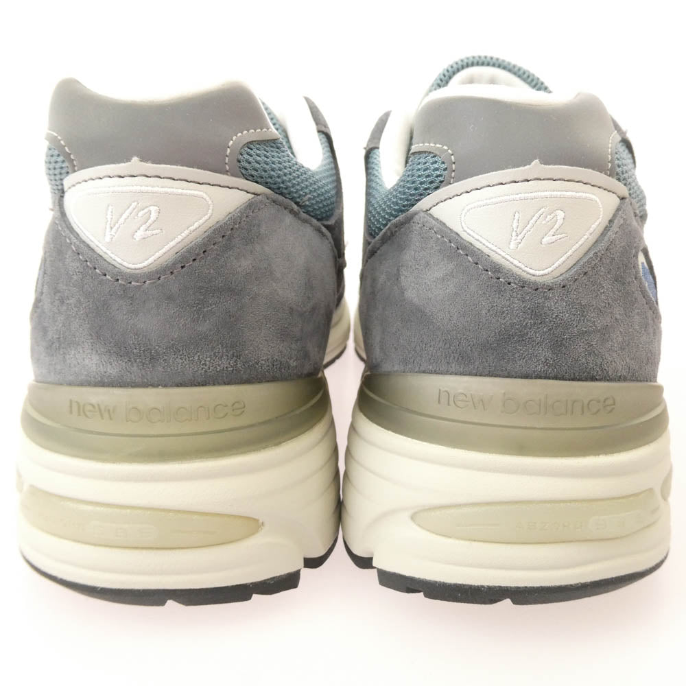 NEW BALANCE ニューバランス U991KH2 × KITH キス 991V2 アスファルト スニーカー【フェイクバスターズ鑑定済み】 グレー系 ブルー系 US10.5【新古品】【未使用】【中古】