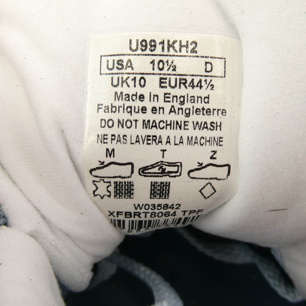 NEW BALANCE ニューバランス U991KH2 × KITH キス 991V2 アスファルト スニーカー【フェイクバスターズ鑑定済み】 グレー系 ブルー系 US10.5【新古品】【未使用】【中古】