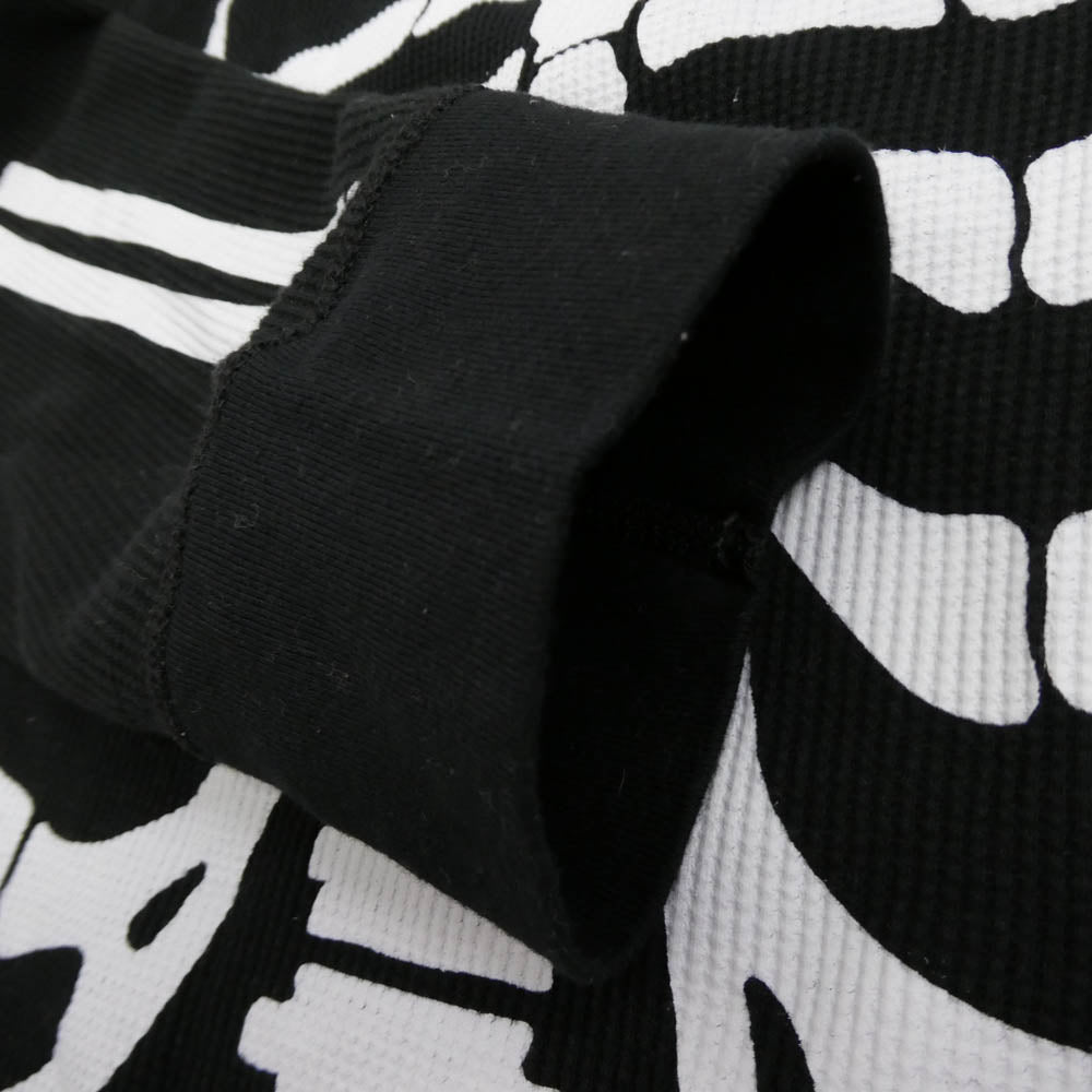 Supreme シュプリーム 25AW Hanes Bones Thermal Crew ヘインズ サーマル クルーネック 長袖 Tシャツ カットソー ブラック系 L【美品】【中古】