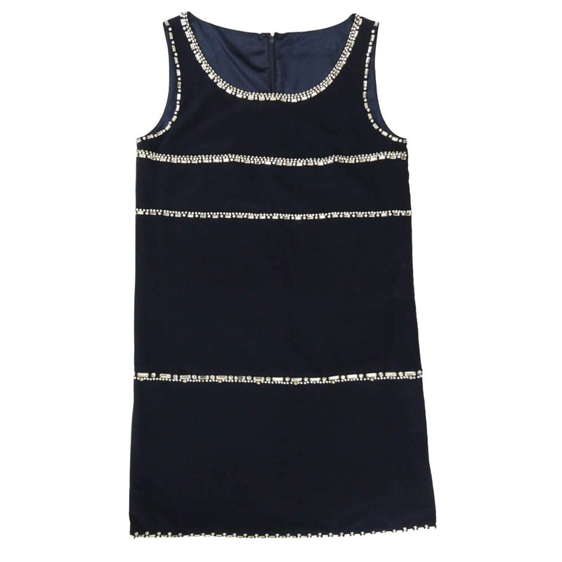 ジャスグリッティー ノースリーブ ビジュー ワンピース ネイビー ネイビー系 2【美品】【中古】