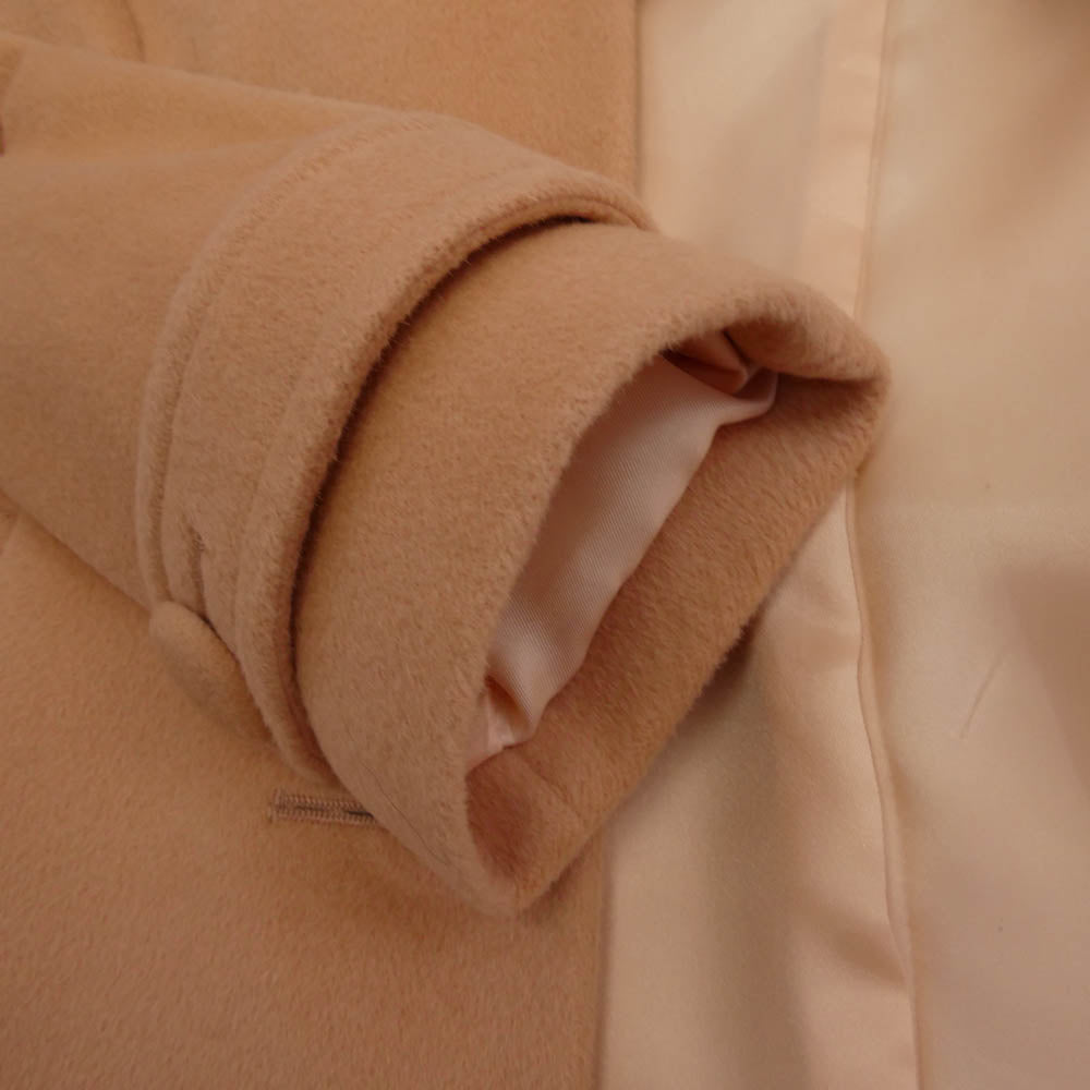 ジャスグリッティー ファー付き アンゴラ ウール コート ピンク系 2【極上美品】【中古】