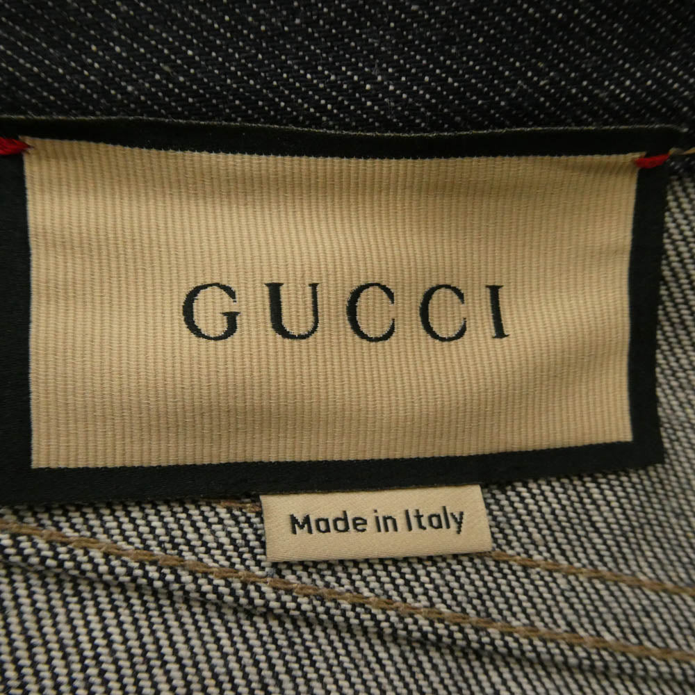 GUCCI グッチ 689097 XDBW2 ホースビット バギー ワイド デニム パンツ インディゴブルー系 27【美品】【中古】