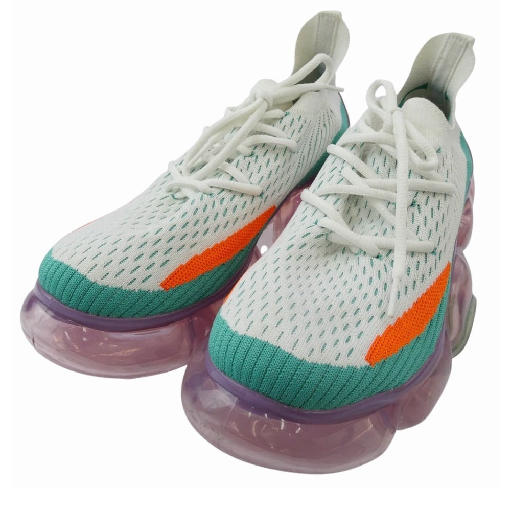 グラウンズ MOOPIE T2 ムーピー T2 WHITE COBALT GREEN / DIRTY PINK スニーカー ホワイト系 マルチカラー系 26cm【中古】