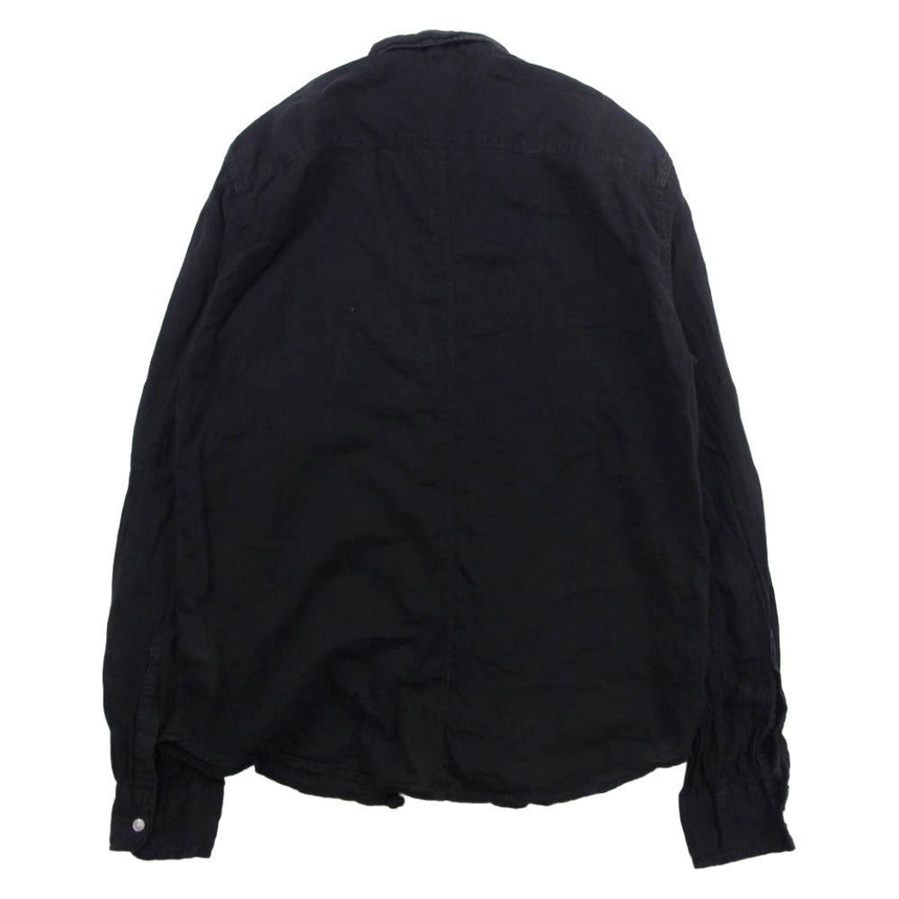 Frank&Eileen フランクアンドアイリーン LUKE Poplin Shirts ルーク ポプリン シャツ 長袖シャツ ブラック系 S【中古】