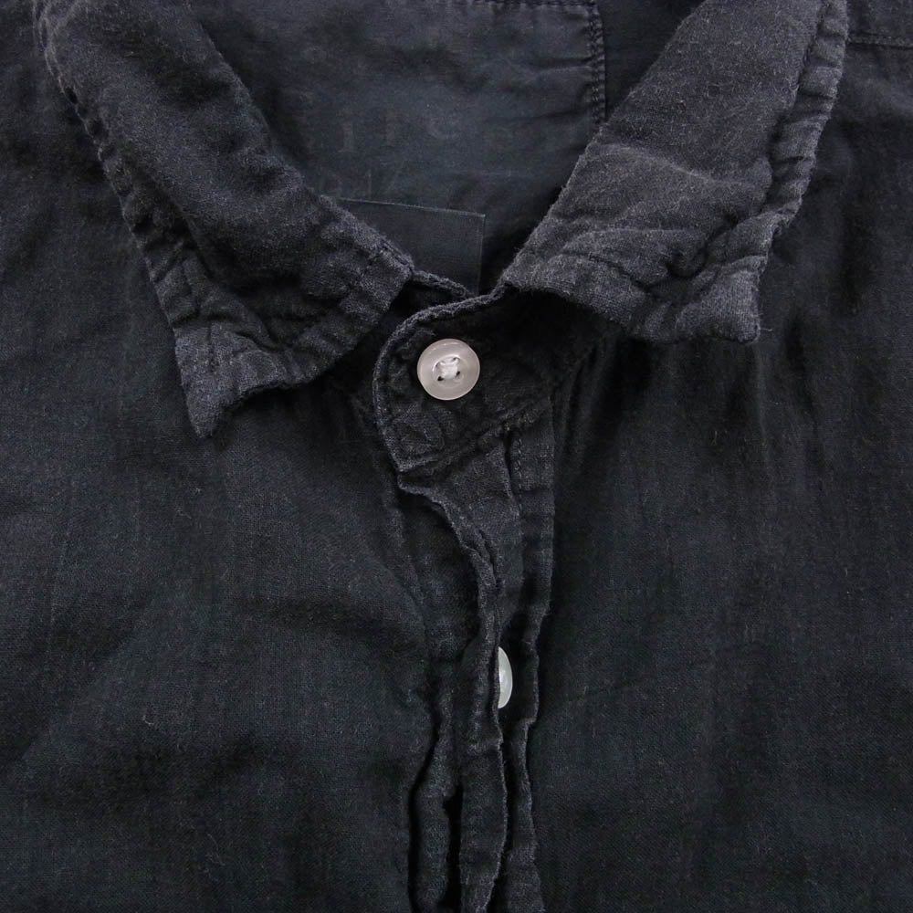 Frank&Eileen フランクアンドアイリーン LUKE Poplin Shirts ルーク ポプリン シャツ 長袖シャツ ブラック系 S【中古】