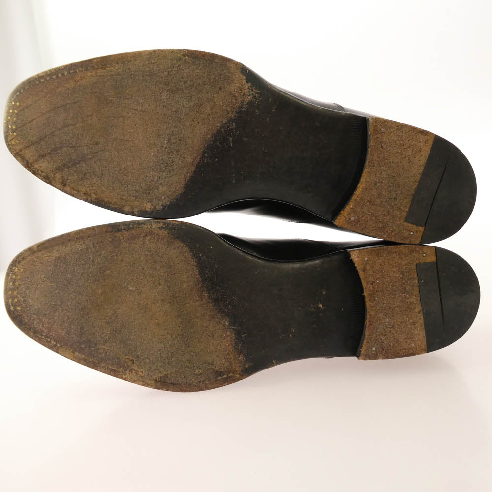 サンヨウヤマチョウ 友二郎 TOMOJIRO R2010 ストレートチップ シューズ ブラック系 7【中古】