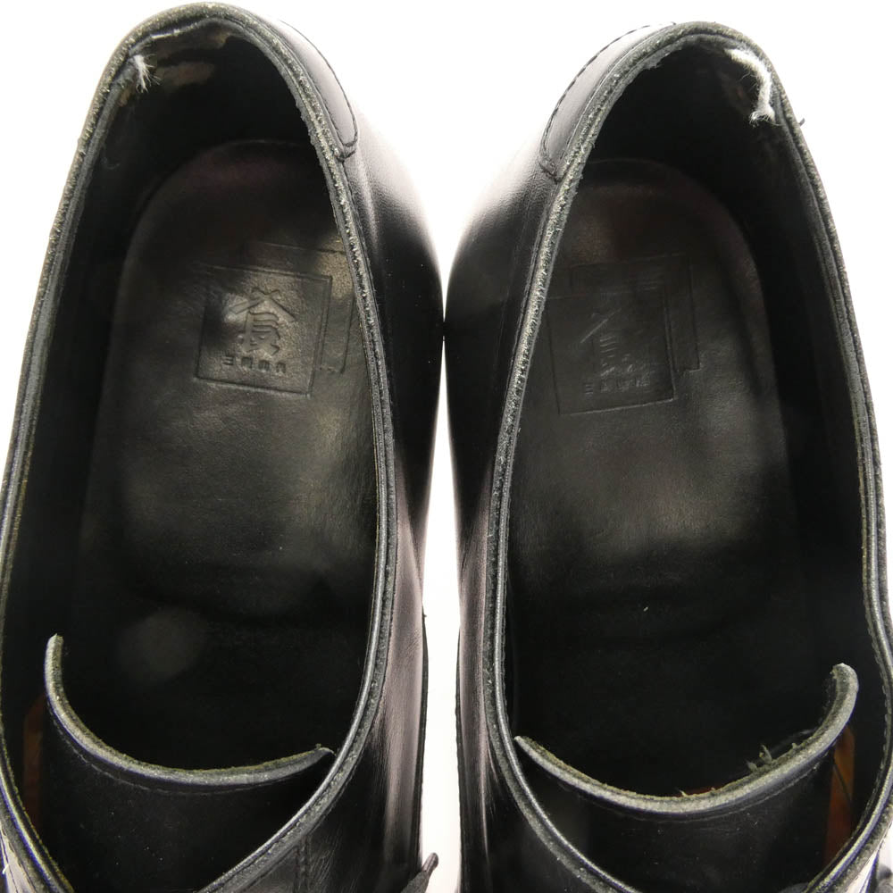 サンヨウヤマチョウ 友之介 TOMONOSUKE R309 ストレートチップ シューズ ブラック系 7【中古】
