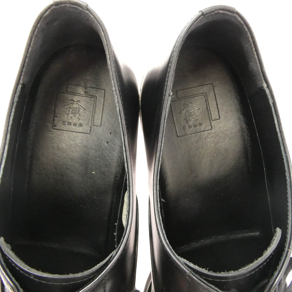 サンヨウヤマチョウ 07402-035 柔二 JUJI ストレートチップ シューズ ブラック系 7【中古】