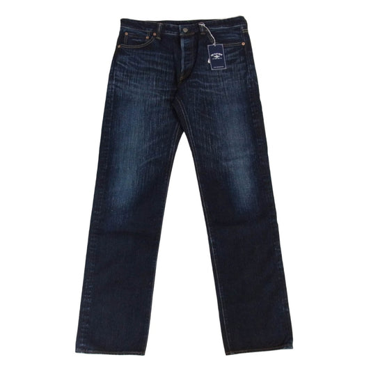 THE FLAT HEAD ザフラットヘッド FN-D110C D110C 14.5oz 左綾ジンバブエコットン レギュラー テーパード ジーンズ デニム パンツ ブルー系 34【極上美品】【中古】