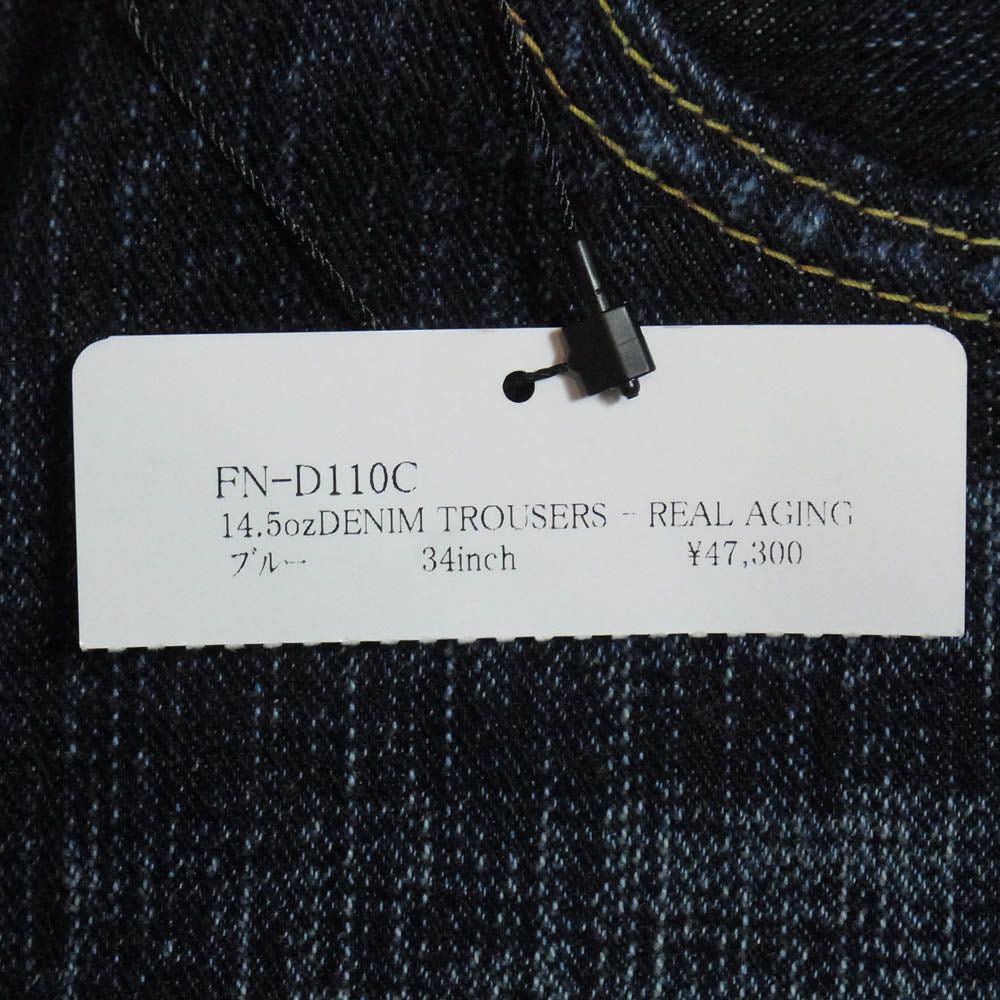 THE FLAT HEAD ザフラットヘッド FN-D110C D110C 14.5oz 左綾ジンバブエコットン レギュラー テーパード ジーンズ デニム パンツ ブルー系 34【極上美品】【中古】