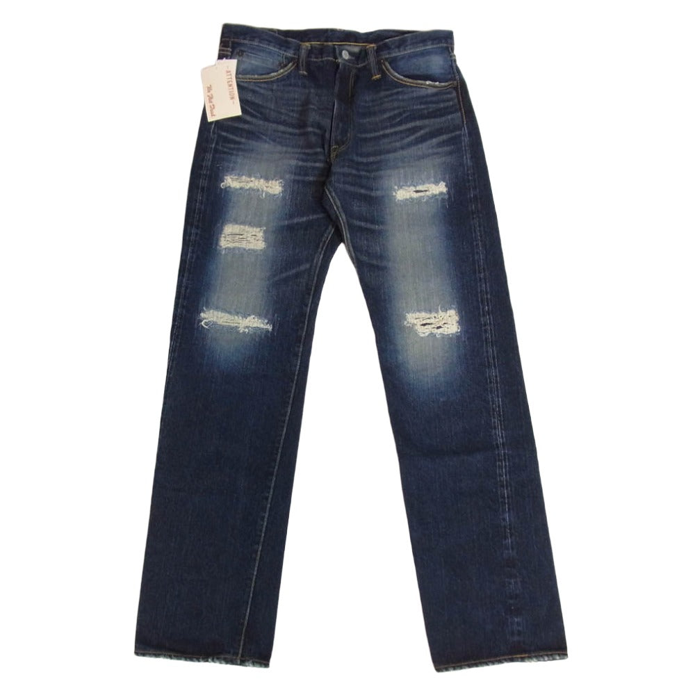 THE FLAT HEAD ザフラットヘッド 3009ZR リメイク ナロー ストレート デニム ジーンズ インディゴブルー系 34【極上美品】【中古】