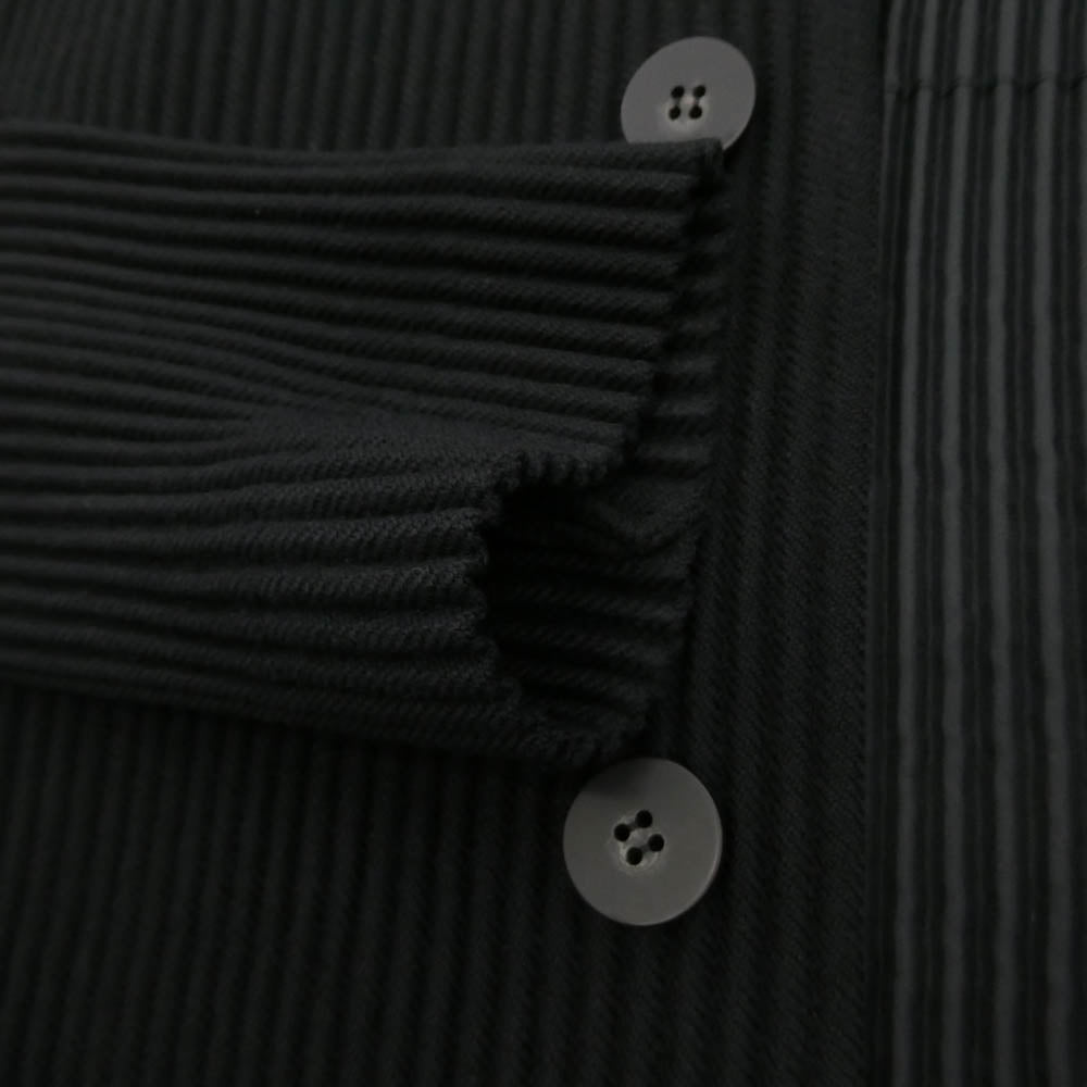 HOMME PLISSE ISSEY MIYAKE オム プリッセ イッセイミヤケ 17AW プリーツ ロング コート ブラック系 1【中古】