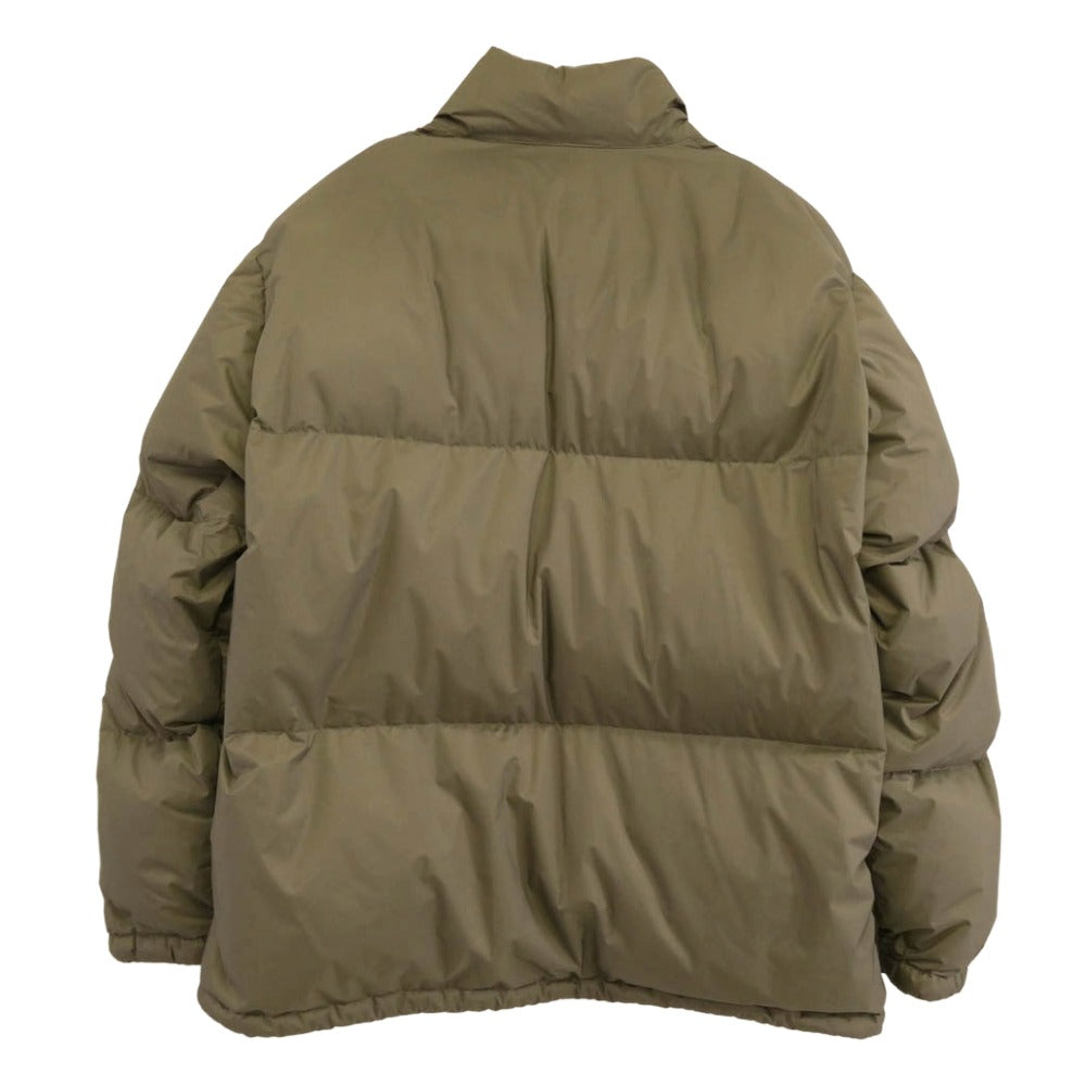 WACKO MARIA ワコマリア × NANGA DOWN JACKET TYPE-1 ナンガ ロゴ刺繍 ジップアップ ダウン ジャケット グリーン系 XL【中古】