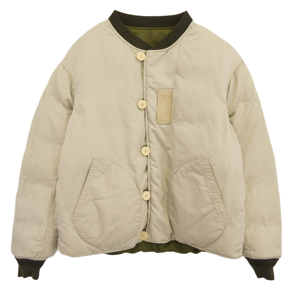 VISVIM ビズビム 23AW 0123205013002 CORPS DOWN JKT GREEN 天然染色加工 コープス リバーシブル ダウン ジャケット カーキ系 1【中古】
