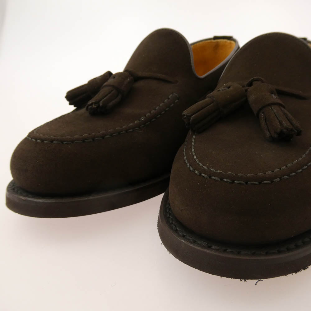 Berwick バーウィック 8491SBVIDB タッセル スエード ローファー シューズ ブラウン系 5.5【中古】