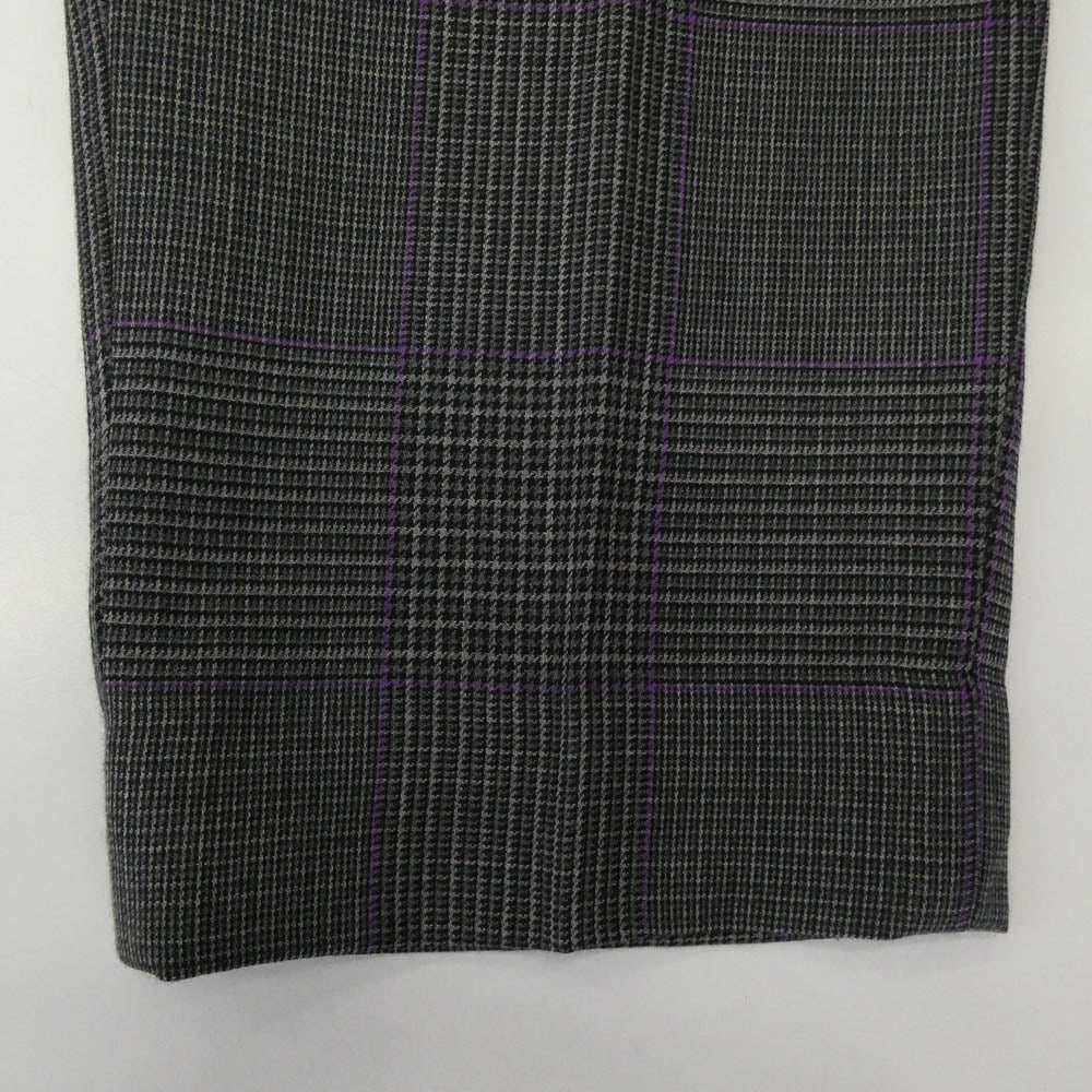 アーネストダブルベイカー ウール チェック ジャケット パンツ スーツ セットアップ グレー系 46【中古】