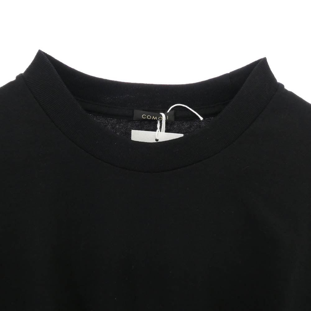COMOLI コモリ 25SS B01-05010 コットンジャージ 半袖 Tシャツ カットソー ブラック系 3【中古】