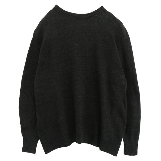 COMOLI コモリ 25SS B01-06007 7G クルーネック ニット セーター ブラック系 1【中古】