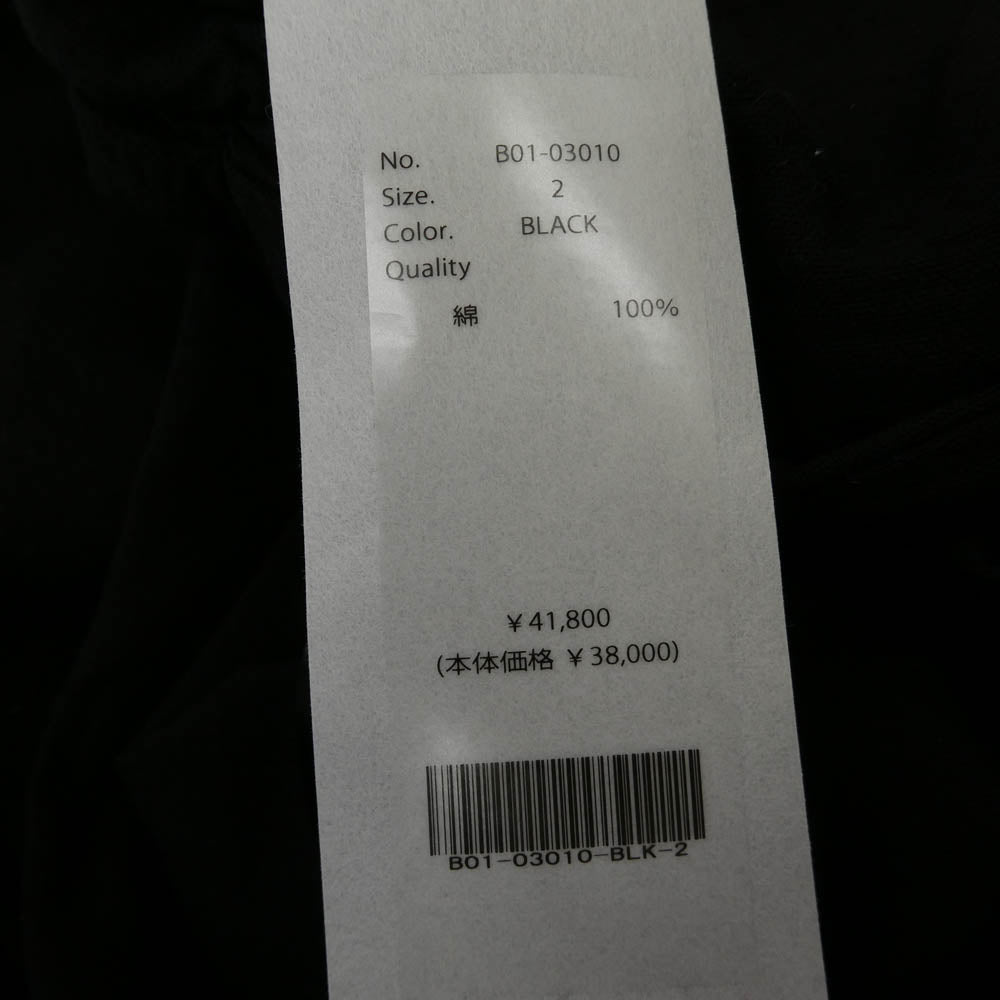 COMOLI コモリ 25SS B01-03010 オックス ドローストリング パンツ ブラック系 2【極上美品】【中古】