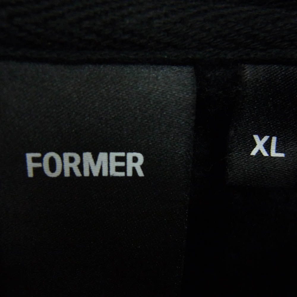 フォーマー ロゴ プリント プルオーバー パーカー ブラック系 XL【中古】