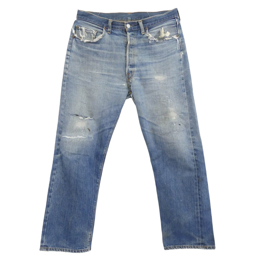Levi's リーバイス 70s 75年製 501 66前期 ボタン裏刻印2 ボタンフライ デニムパンツ インディゴブルー系【中古】