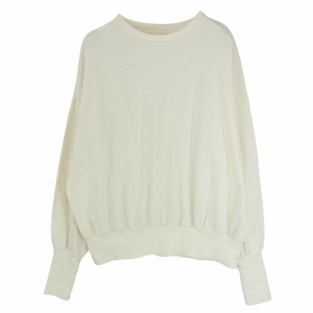 barbell object bo-05c04 bo top ヘンプ混 天竺 長袖 ロングスリーブ カットソー Tシャツ オフホワイト系 FREE【中古】