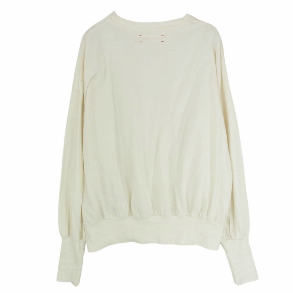 barbell object bo-05c04 bo top ヘンプ混 天竺 長袖 ロングスリーブ カットソー Tシャツ オフホワイト系 FREE【中古】