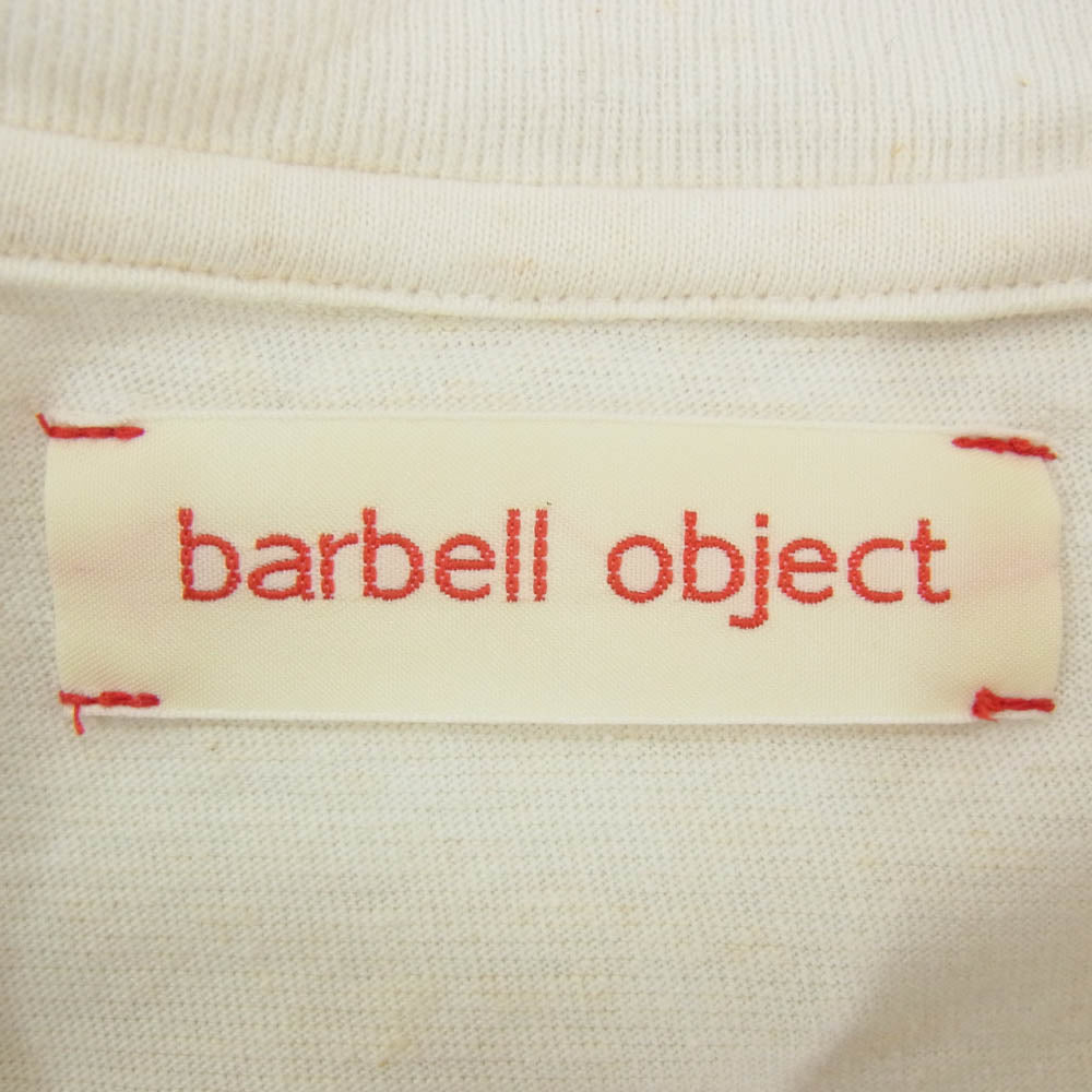 barbell object bo-05c04 bo top ヘンプ混 天竺 長袖 ロングスリーブ カットソー Tシャツ オフホワイト系 FREE【中古】