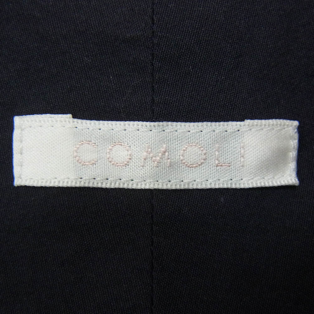 COMOLI コモリ 25SS B01-02001 レギュラカラー 長袖 コモリシャツ ネイビー系 2【中古】