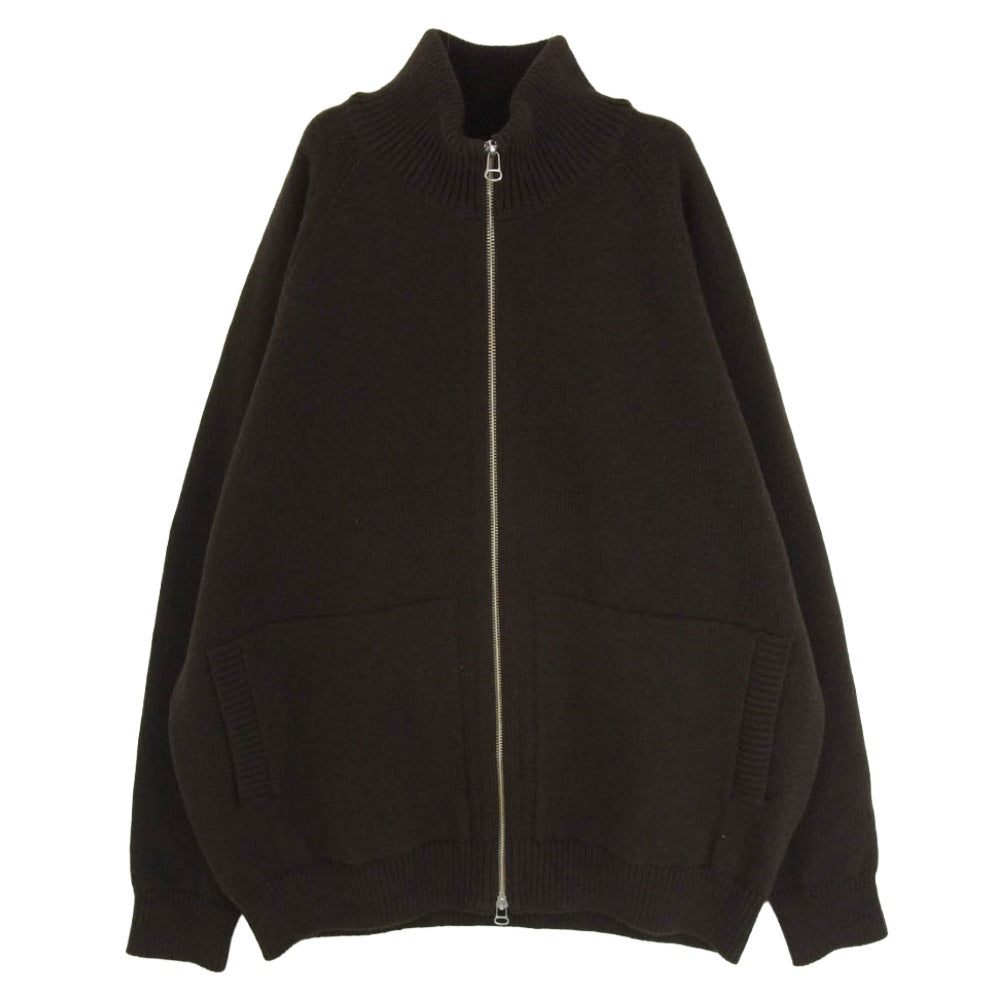 yoko sakamoto ヨーコサカモト 25AW YS-25AW-92 Drivers Knit 5G 天竺編みウール カシミヤシルク混 ドライバーズニット ブラウン系 M【中古】