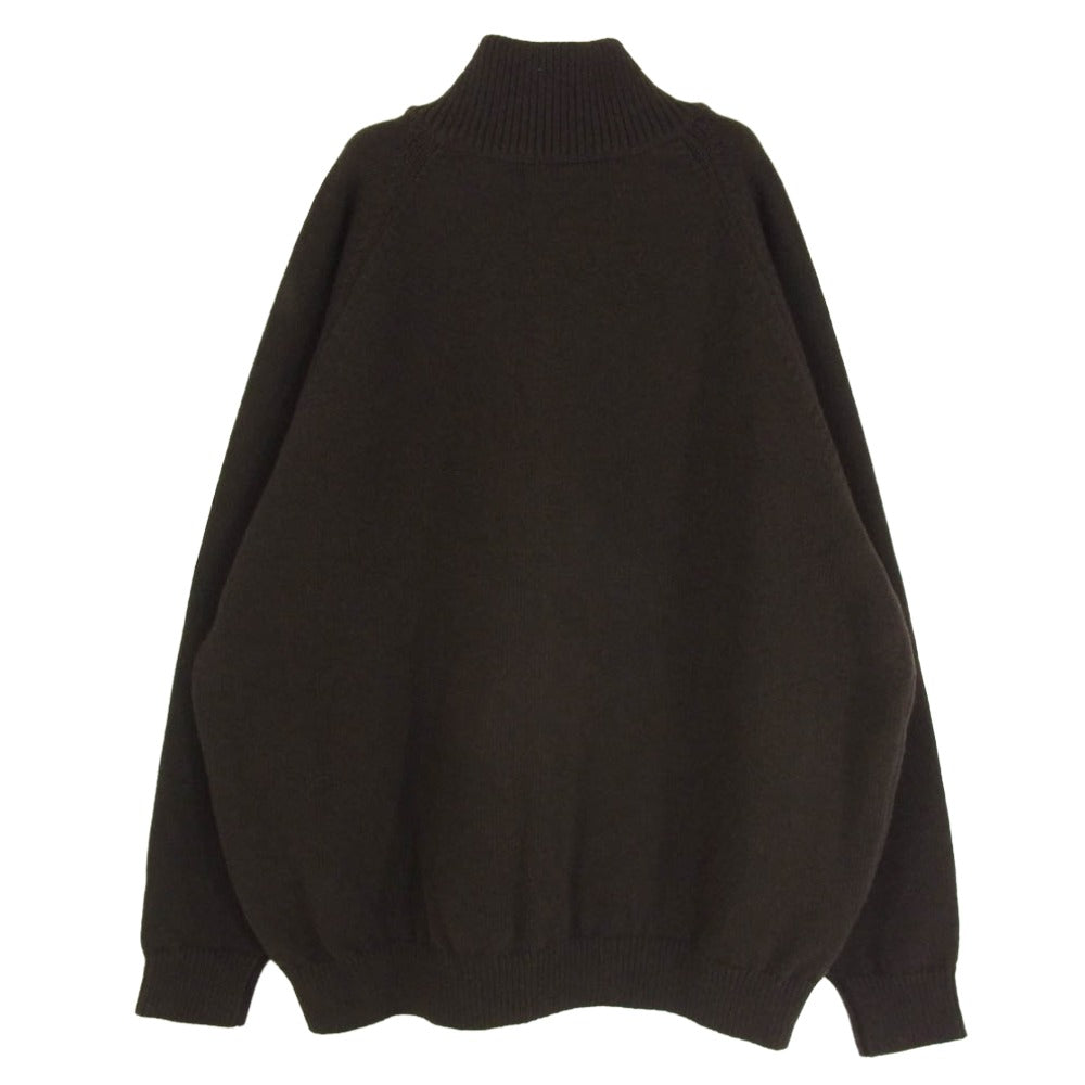 yoko sakamoto ヨーコサカモト 25AW YS-25AW-92 Drivers Knit 5G 天竺編みウール カシミヤシルク混 ドライバーズニット ブラウン系 M【中古】