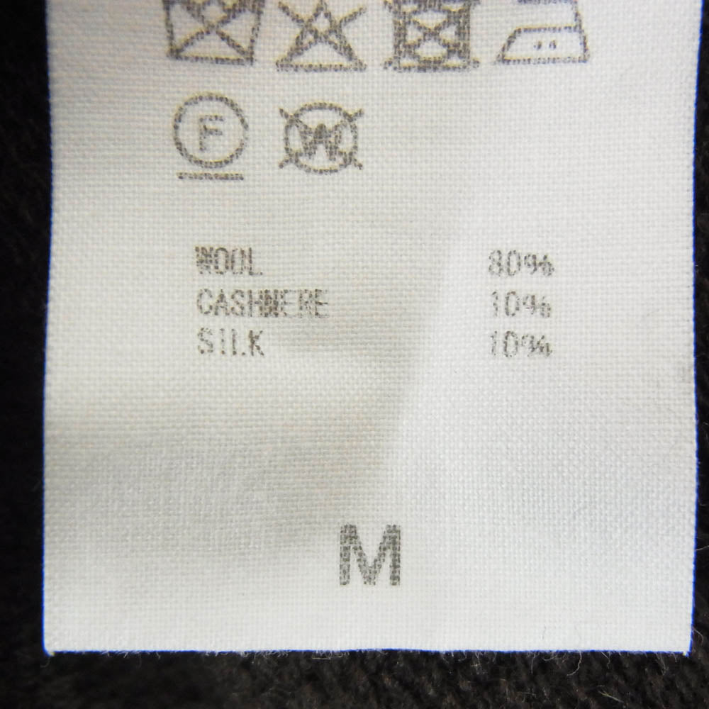 yoko sakamoto ヨーコサカモト 25AW YS-25AW-92 Drivers Knit 5G 天竺編みウール カシミヤシルク混 ドライバーズニット ブラウン系 M【中古】