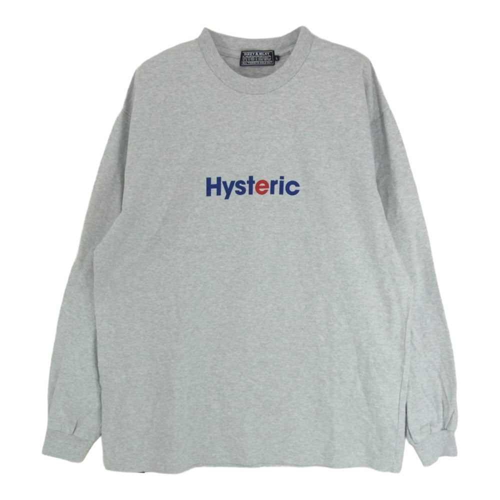 HYSTERIC GLAMOUR ヒステリックグラマー 24AW 02243CL08 METAL HYSTERIC L/S TEE メタル ヒステリック ロングスリーブ 長袖 Tシャツ カットソー グレー系 L【中古】