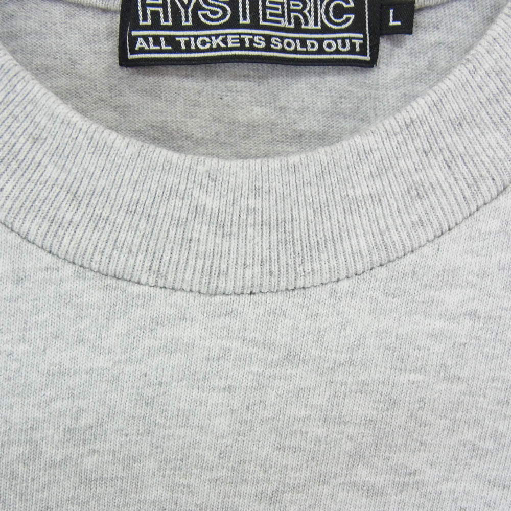 HYSTERIC GLAMOUR ヒステリックグラマー 24AW 02243CL08 METAL HYSTERIC L/S TEE メタル ヒステリック ロングスリーブ 長袖 Tシャツ カットソー グレー系 L【中古】