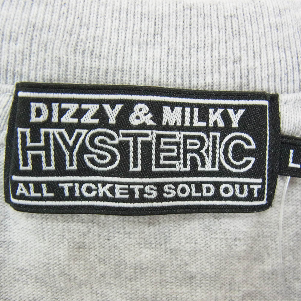 HYSTERIC GLAMOUR ヒステリックグラマー 24AW 02243CL08 METAL HYSTERIC L/S TEE メタル ヒステリック ロングスリーブ 長袖 Tシャツ カットソー グレー系 L【中古】