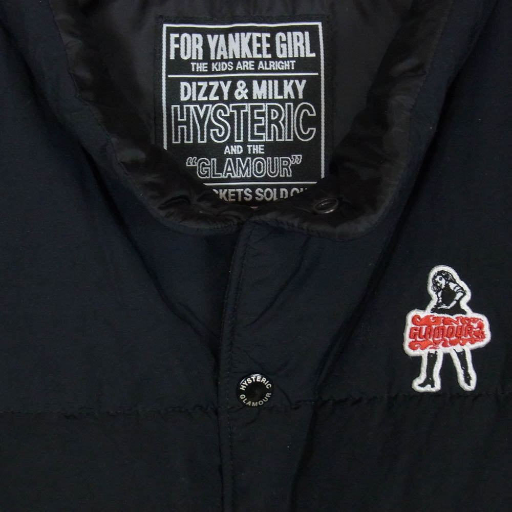 HYSTERIC GLAMOUR ヒステリックグラマー 23AW 02233AV01 VIXEN GIRL ワッペン 中綿 ベスト ブラック系 XL【中古】