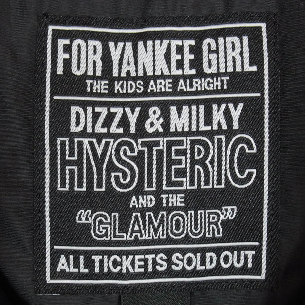 HYSTERIC GLAMOUR ヒステリックグラマー 23AW 02233AV01 VIXEN GIRL ワッペン 中綿 ベスト ブラック系 XL【中古】