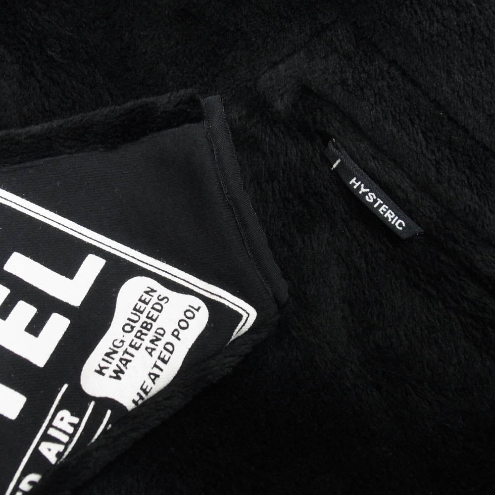 HYSTERIC GLAMOUR ヒステリックグラマー 23AW 02233CJ01 HYS SCRATCH ポーラテック スタンドカラー フリース ジップ ジャケット ブルゾン ブラック系 XL【中古】