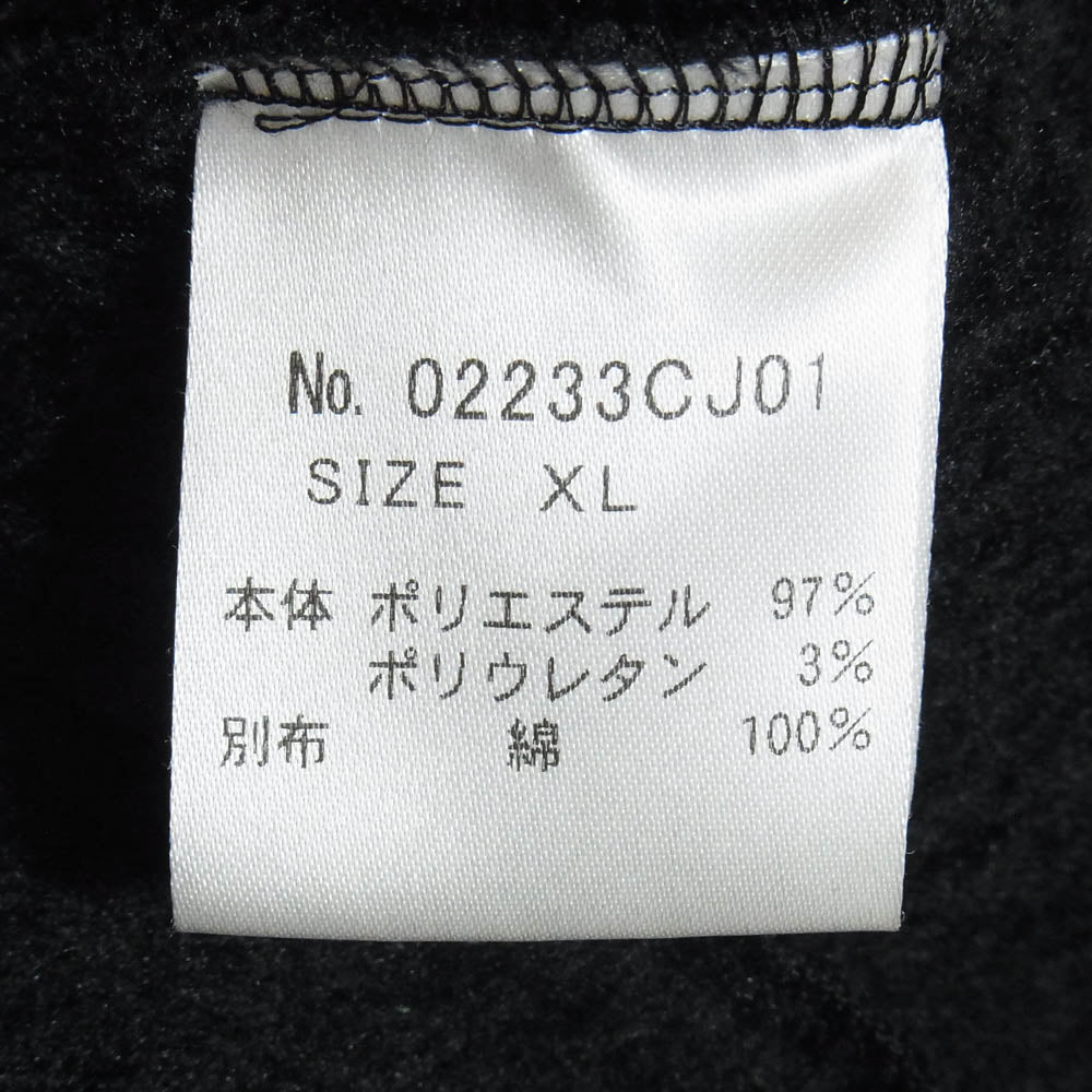 HYSTERIC GLAMOUR ヒステリックグラマー 23AW 02233CJ01 HYS SCRATCH ポーラテック スタンドカラー フリース ジップ ジャケット ブルゾン ブラック系 XL【中古】
