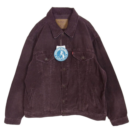 HYSTERIC GLAMOUR ヒステリックグラマー 02253AB02 3rdタイプ KINKY デニム コーデュロイ トラッカー ジャケット パープル系 XL【中古】