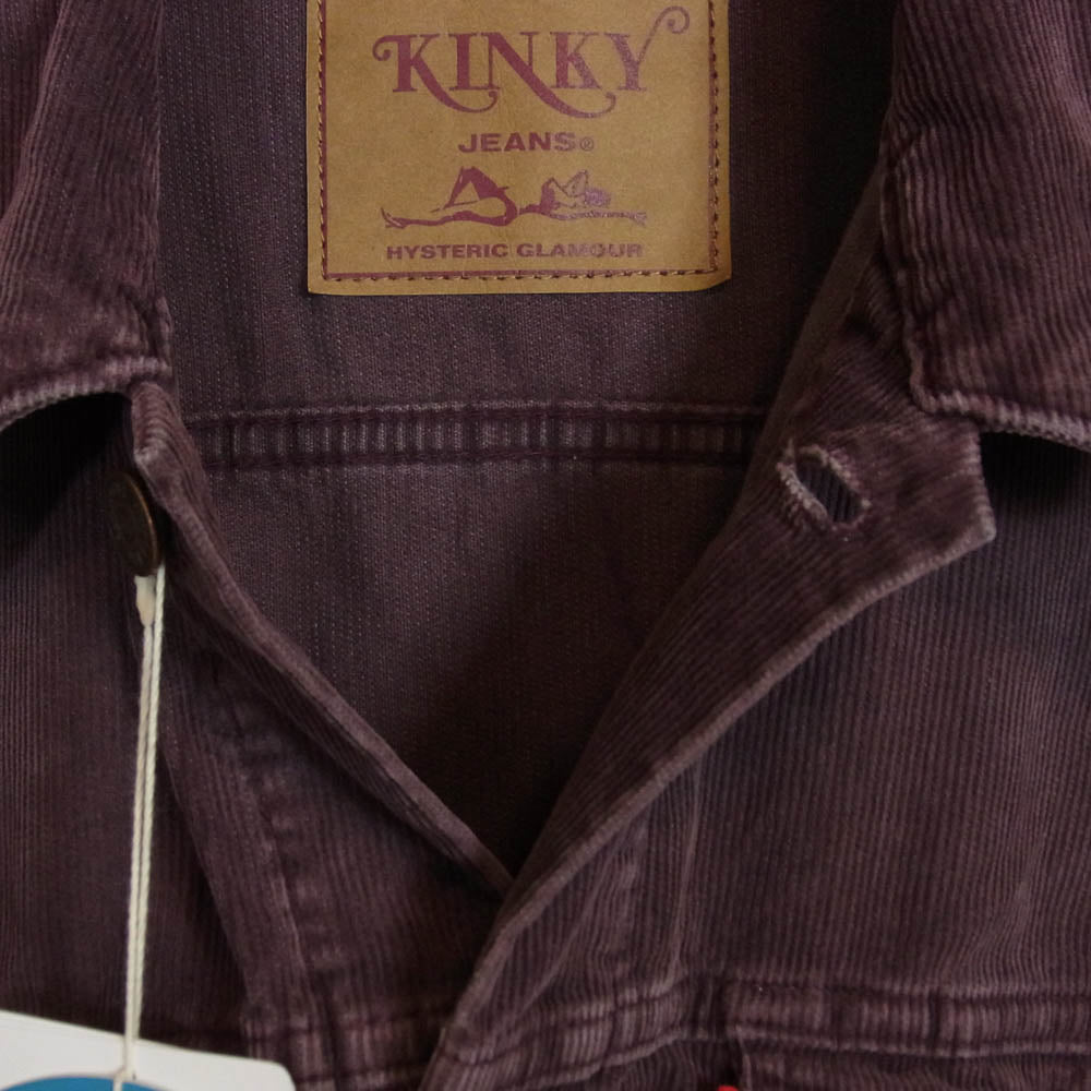 HYSTERIC GLAMOUR ヒステリックグラマー 02253AB02 3rdタイプ KINKY デニム コーデュロイ トラッカー ジャケット パープル系 XL【中古】