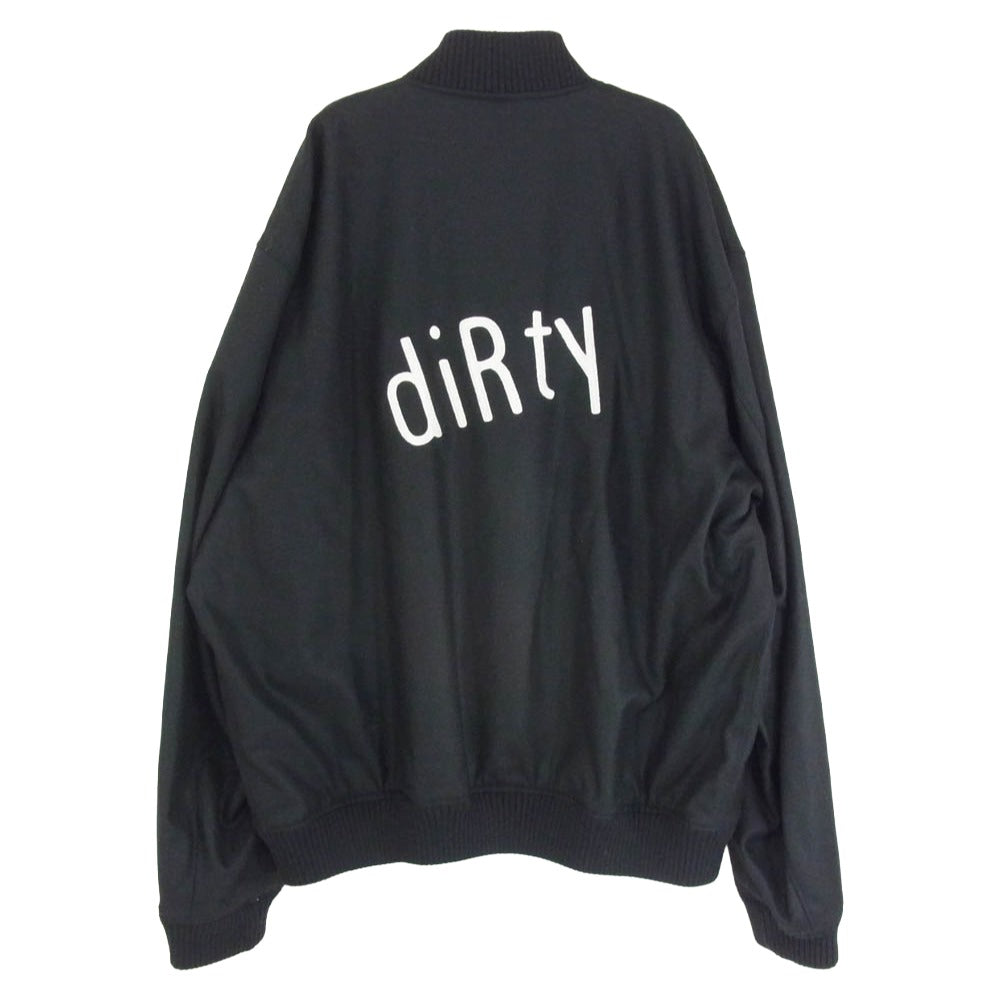 HYSTERIC GLAMOUR ヒステリックグラマー 24AW 02243AB14 SONIC YOUTH diRty刺繍 ソニックユース ジップ リブ ブルゾン ジャケット ブラック系 XL【中古】