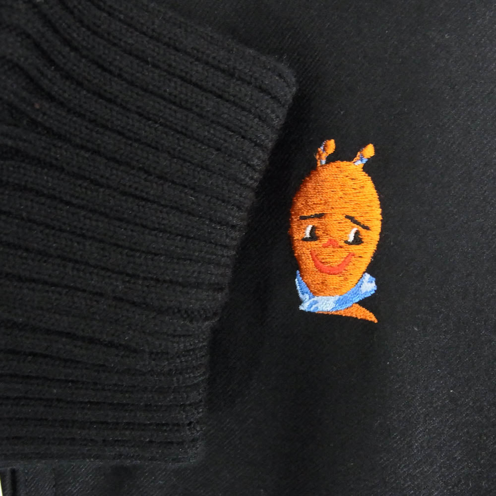 HYSTERIC GLAMOUR ヒステリックグラマー 24AW 02243AB14 SONIC YOUTH diRty刺繍 ソニックユース ジップ リブ ブルゾン ジャケット ブラック系 XL【中古】