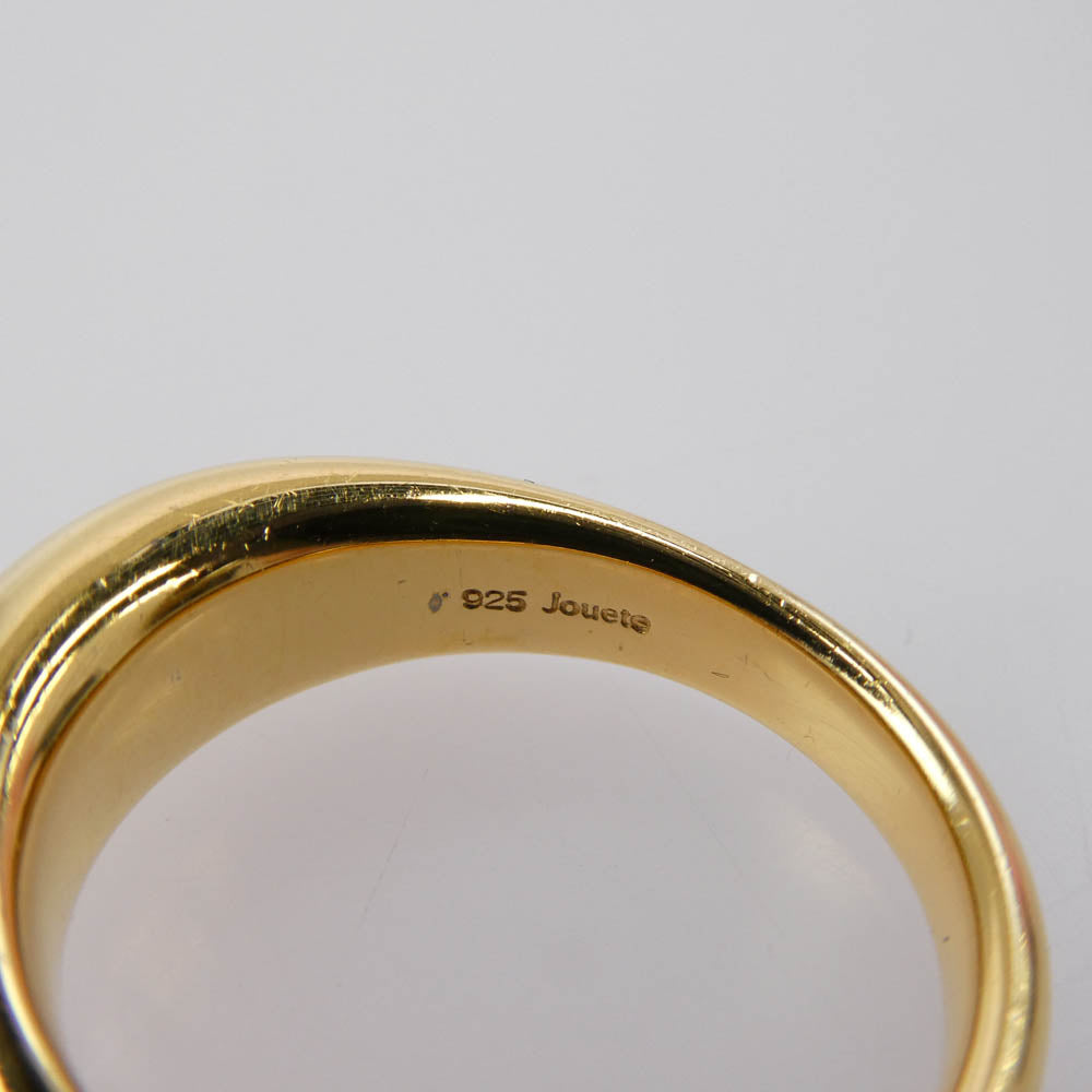 ジュエッテ シルバー925 ゴールドコーティング リング ゴールド系 13号【中古】
