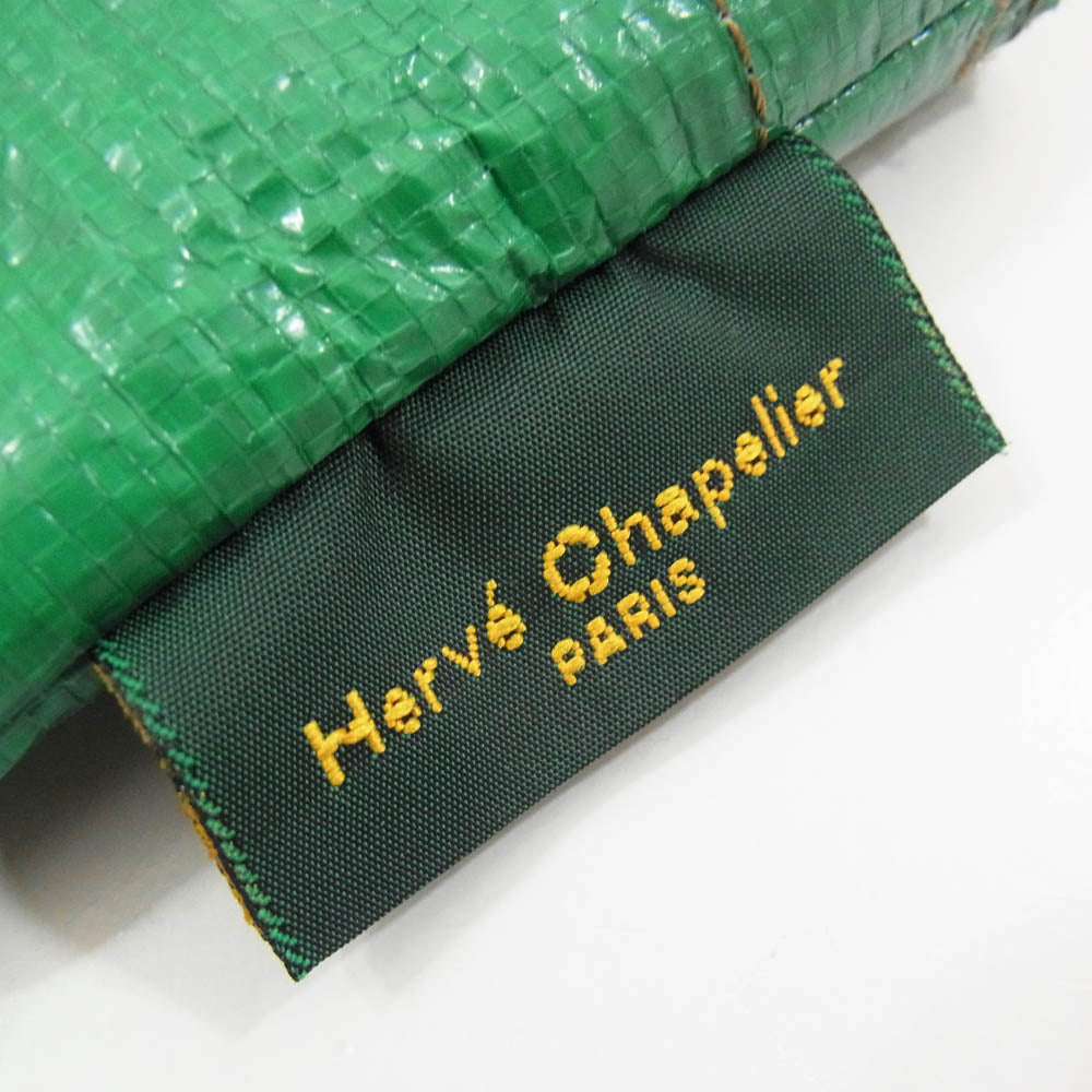 Herve Chapelier エルベ・シャプリエ 2012PP FORET SABLE フォレ×サーブル マルシェ トート バッグ M グリーン系【中古】